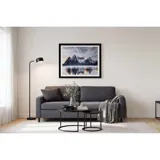 Nordic Awe bilde II, naturfoto av fjell i sort ramme