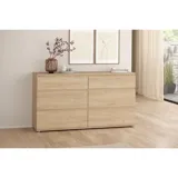 Nova kommode med 3+3 skuffer i eikefarget folie
