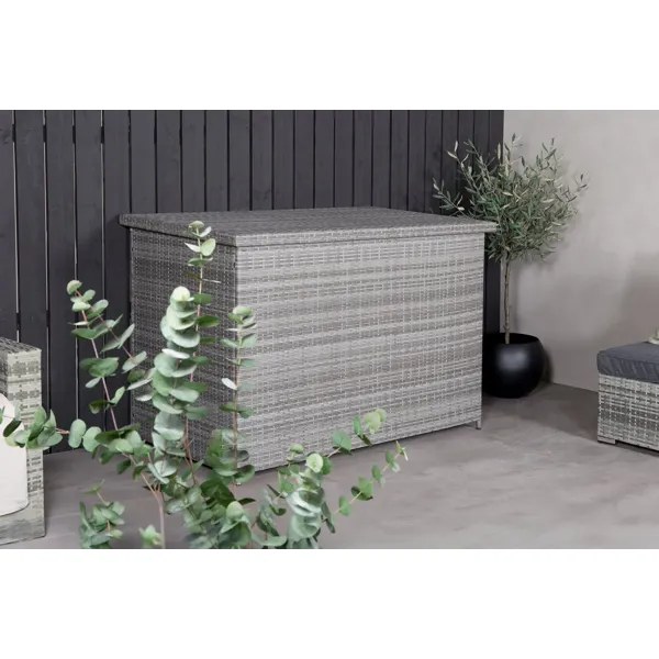 Amazon putekasse i grå polyrattan