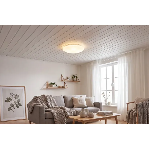 Renee taklampe, hvit plafond i glass