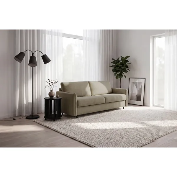 Storm 2-seter sovesofa i lys khaki tekstil