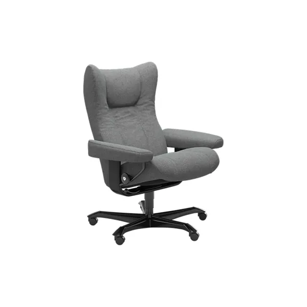 Wing kontorstol fra Stressless i lysegrå ulltekstil