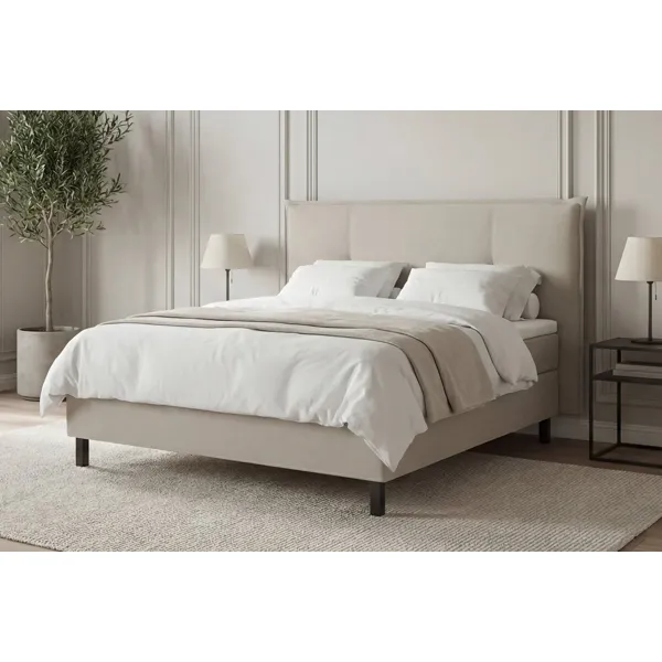 XOV Relax kontinentalseng i beige tekstil